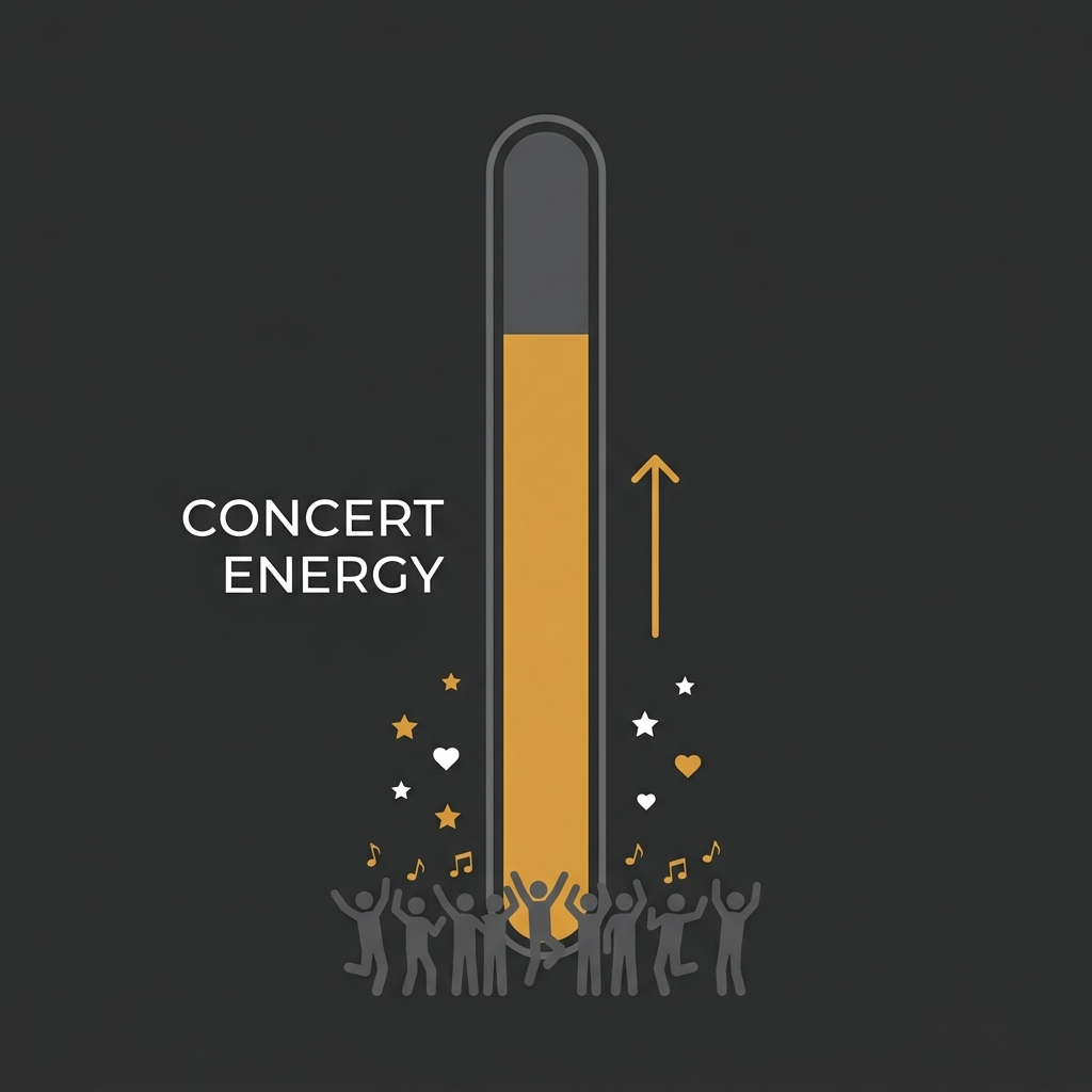 Hype Meter energy gauge powered by audience reactions